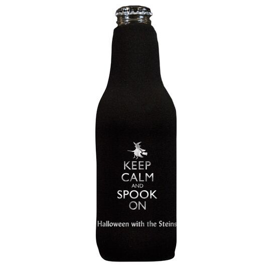 Keep Calm and Spook On Bottle Koozie